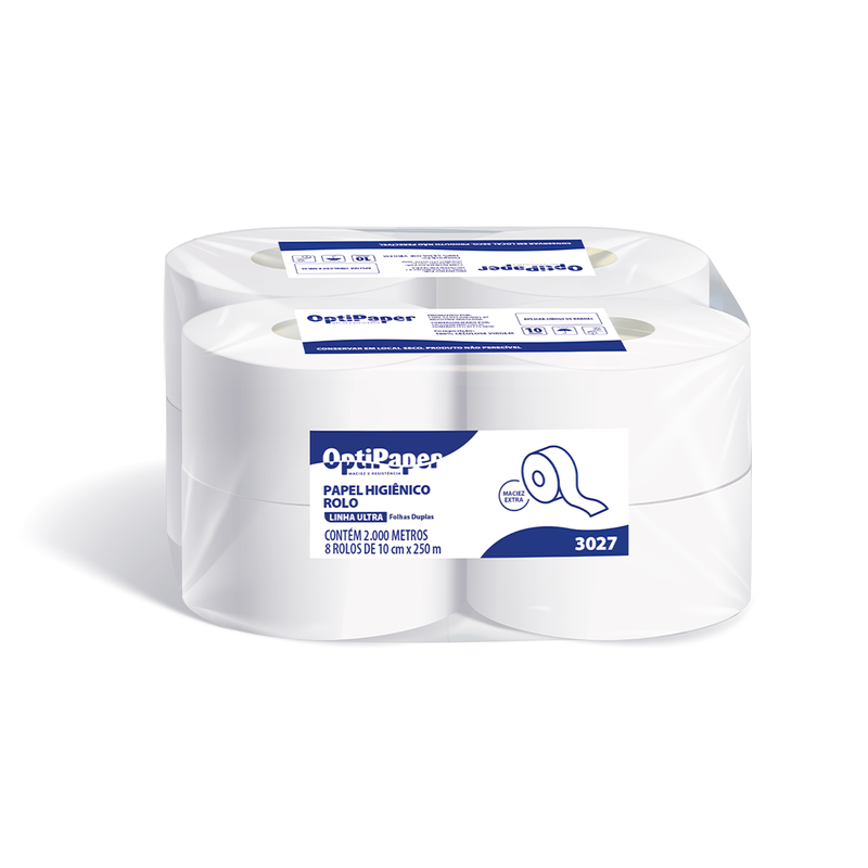 3027 PAPEL HIGIENICO ROLO FOLHA DUPLA 2000MTS OPTIPAPER